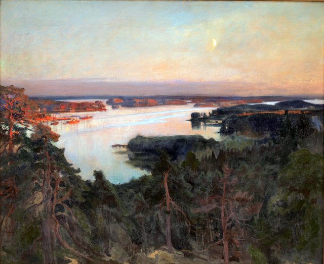Sommeraften, Haiko-Fjorden by Albert Edelfelt