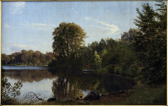 Aften ved Bondedammen i Hellebæk by P. C. Skovgaard