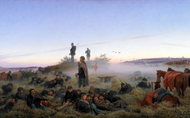 Morgenen efter slaget ved Isted den 25. juli 1850 by Jørgen Sonne