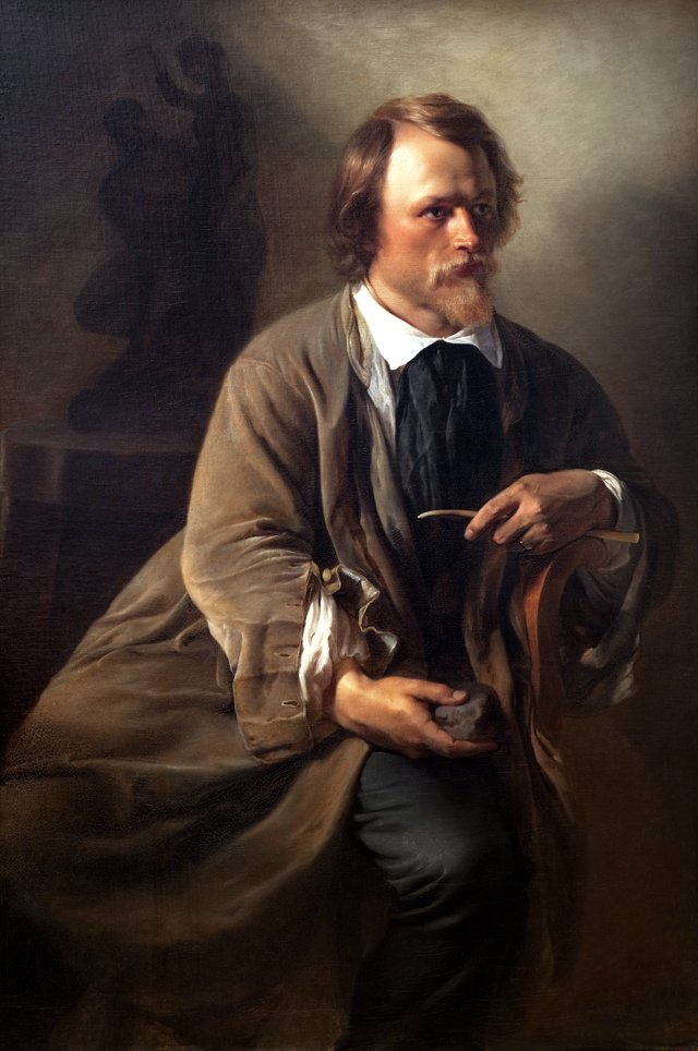 Billedhuggeren Jens Adolf Jerichau, kunstnerens ægtefælle by Elisabeth Baumann