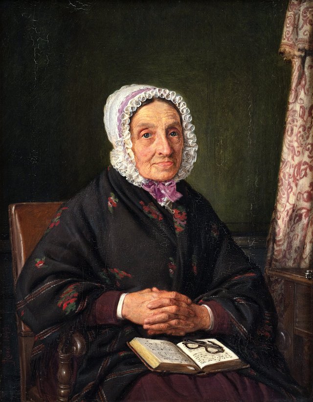 Ellen Roed, f. Jensen, kunstnerens moder by Jørgen Roed