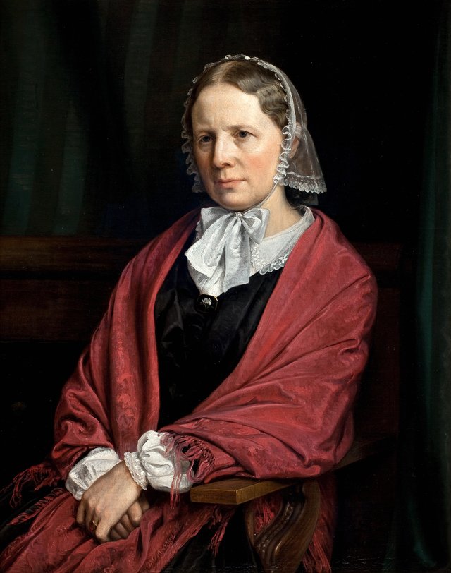 Amalie Elisabeth Freund, f. von Würden. Billedhuggeren H. E. Freunds hustru by P. C. Skovgaard