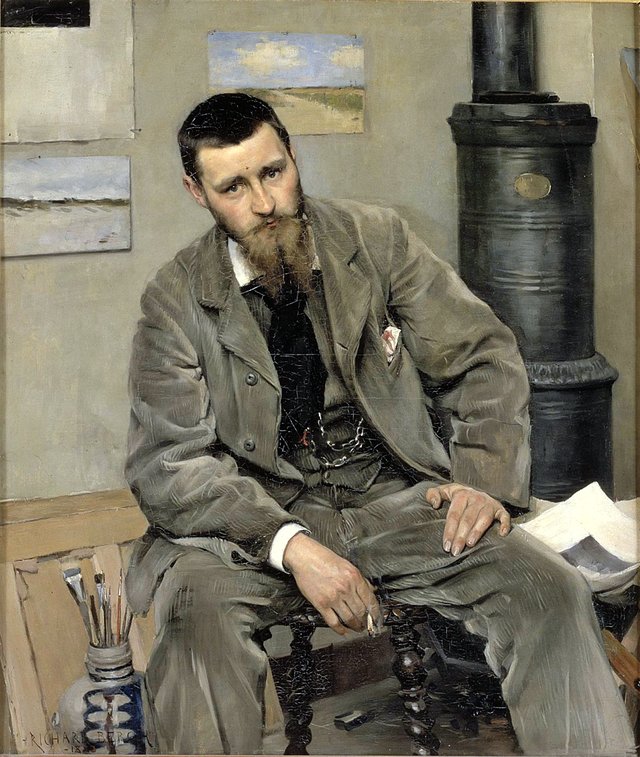 Portræt af maleren Nils Kreuger by Richard Bergh