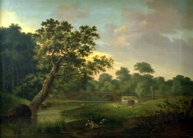 En bro over et vandløb ved Skodsborgvej by Elias Meyer