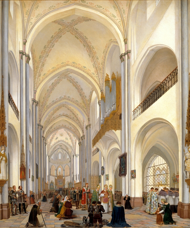 Det indre af Roskilde Domkirke by Ditlev Martens