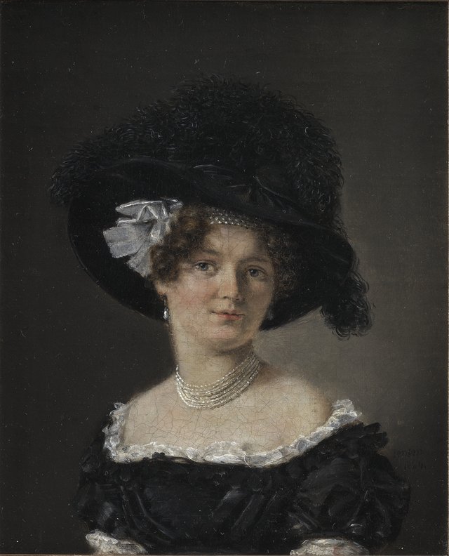 Mathilde Theresia von Irgens-Bergh, f. Holsten, hustru til Mathias Friis von Irgens-Bergh by Christian Albrecht Jensen