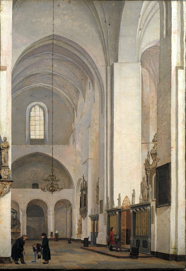 Parti i Århus Domkirke by Christen Købke