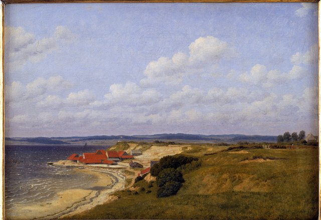 Teglværket Renbjærg ved Flensborg Fjord by Christoffer Wilhelm Eckersberg