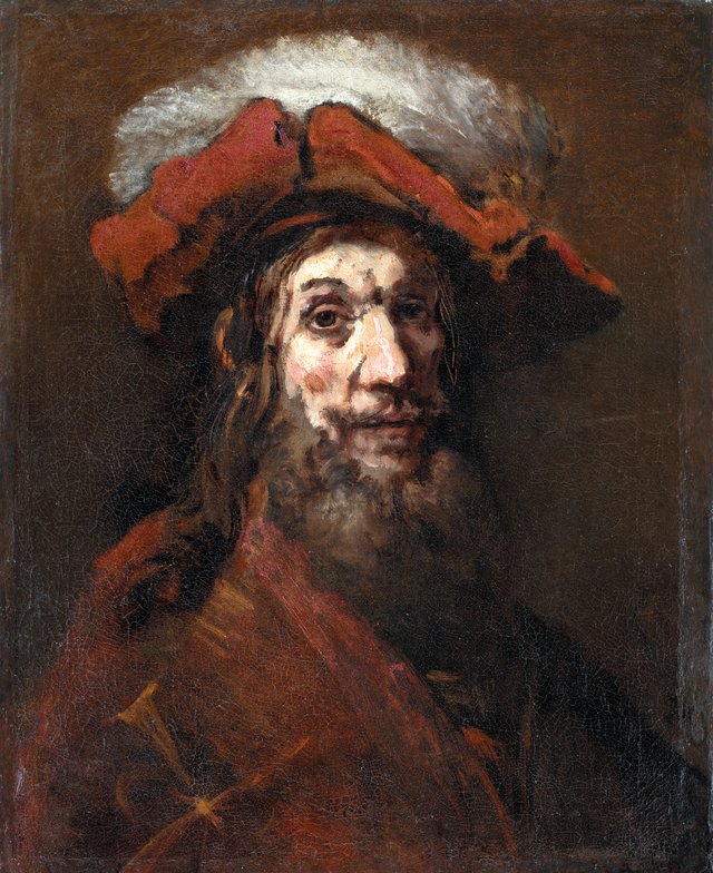 Skitse til Ridderen med falken, kendt som "Korsridderen" by Rembrandt