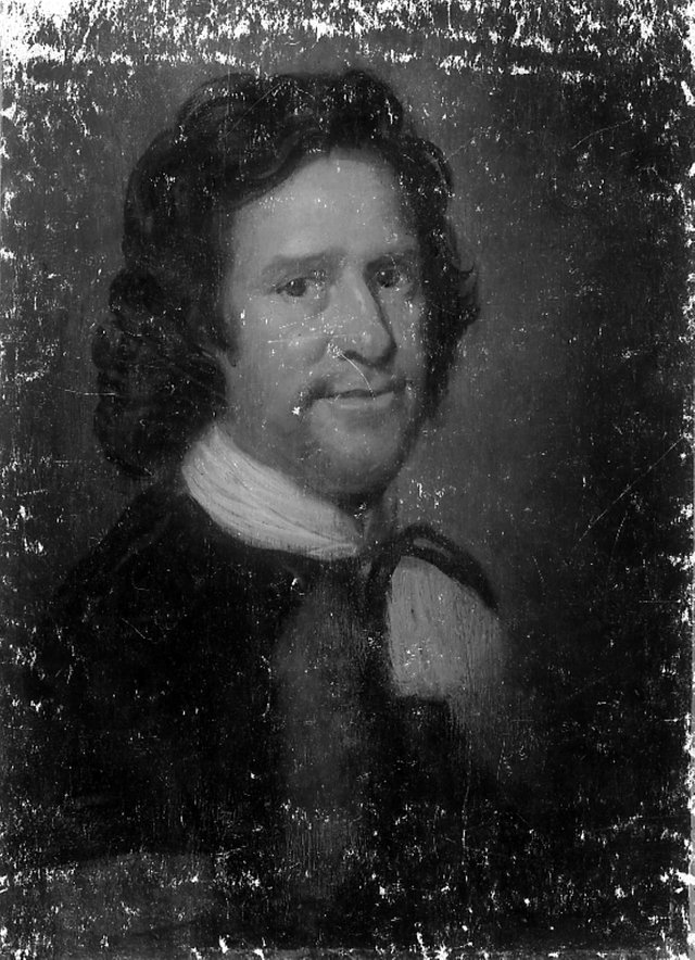 Portræt af en mand i sort dragt by Abraham Wuchters