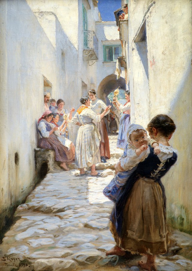 Gade i Torello by Peder Severin Krøyer