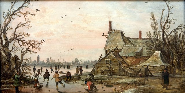 Vinter ved en bondegård by Jan van Goyen