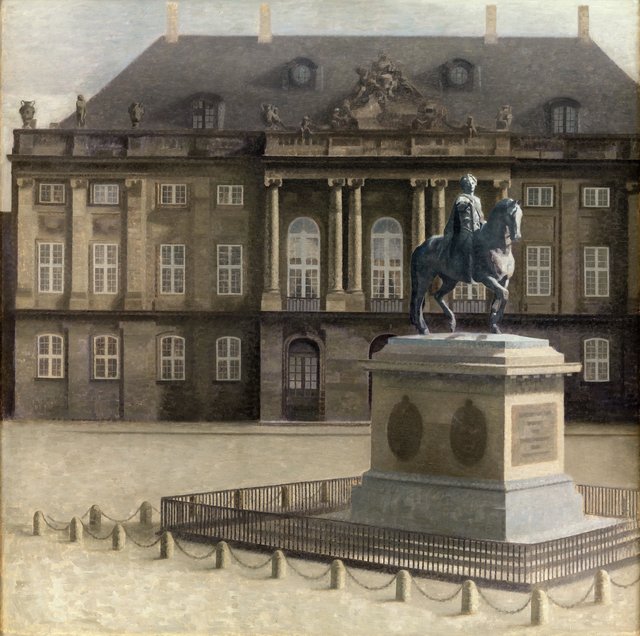 Amalienborg Plads by Vilhelm Hammershøi
