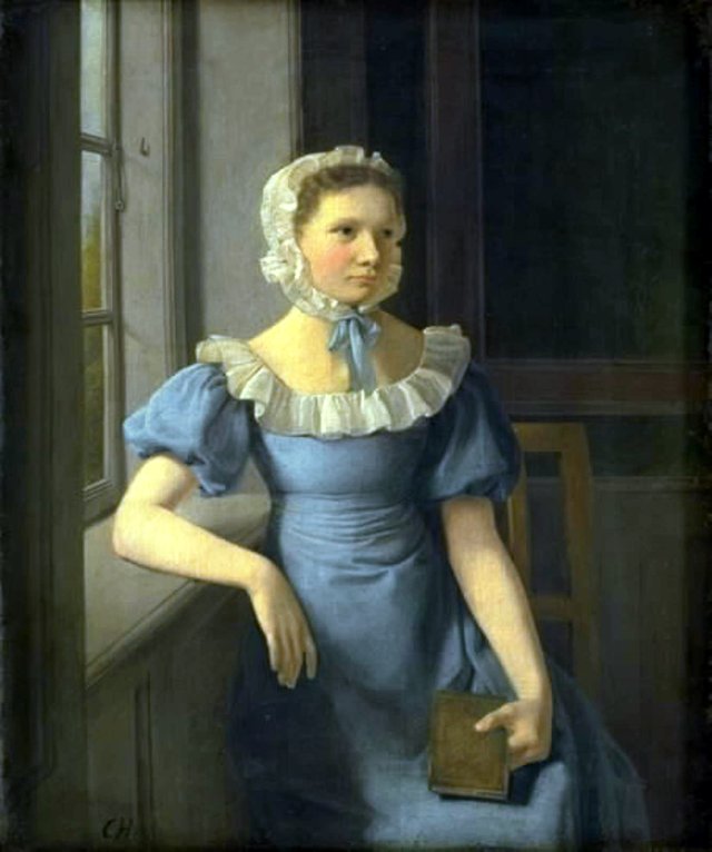Kunstnerens ældste søster Ida by Constantin Hansen