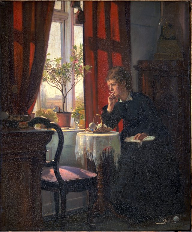 Helga Johansen, kunstnerens søster by Viggo Johansen