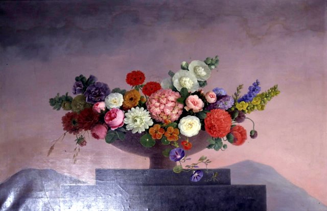 Blomster i en skål by Johannes Ludvig Camradt