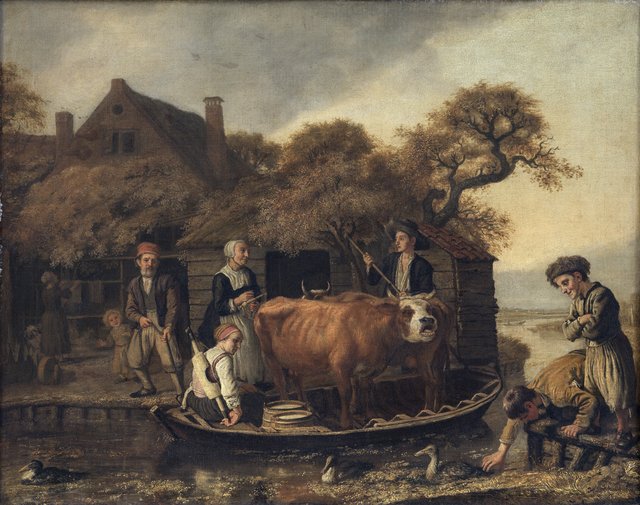 Ved en hollandsk bondegård by Jan Victors