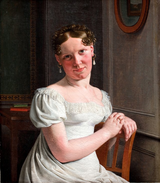 Julie Eckersberg, f. Juel, kunstnerens anden hustru by Christoffer Wilhelm Eckersberg