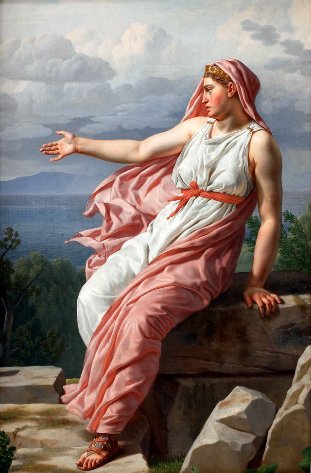 Alkyones afskedshilsen til sin bortsejlende ægtefælle by Christoffer Wilhelm Eckersberg