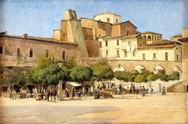 Torvet i Sulmona by Edvard Petersen