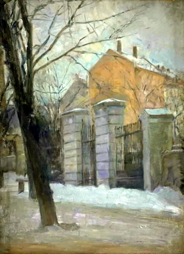Vinterdag ved Assistens Kirkegård by Albert Gottschalk