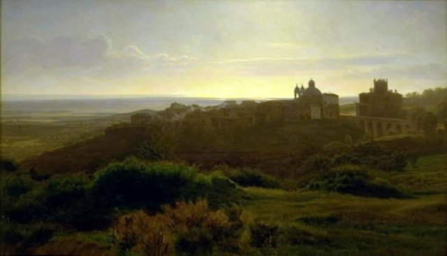 Udsigt over Ariccia og Campagnen by Godtfred Rump