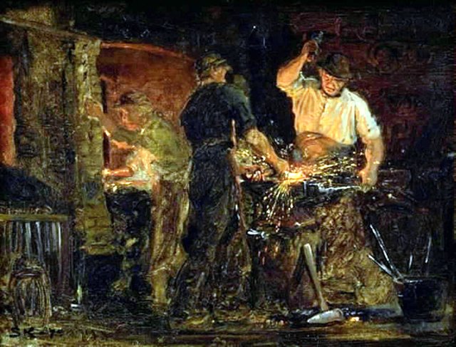 Smedien i Hornbæk by Peder Severin Krøyer