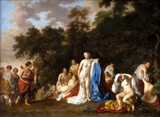 Diana og hendes nymfer by Jacob van Loo