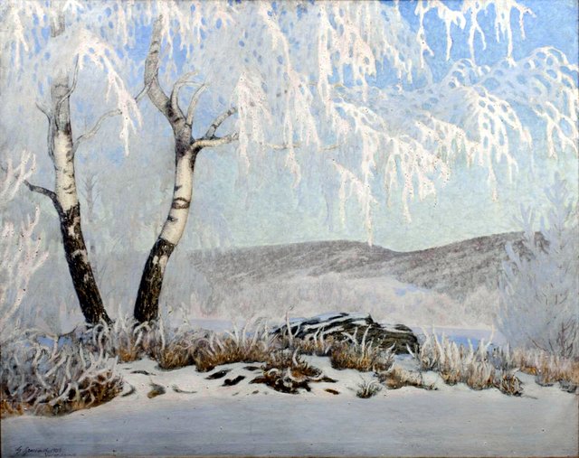 Rimfrost i sol by Gustaf Fjæstad
