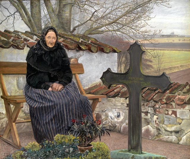 På kirkegården i Fløng by Laurits Andersen Ring