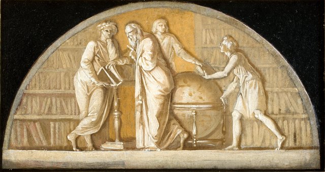 Oprettelsen af Det Kongelige Bibliotek. Allegori by Nicolai Abildgaard
