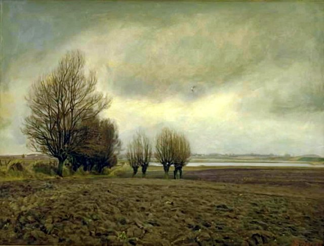 Vinterdag ved Taarbystranden by Fritz Syberg
