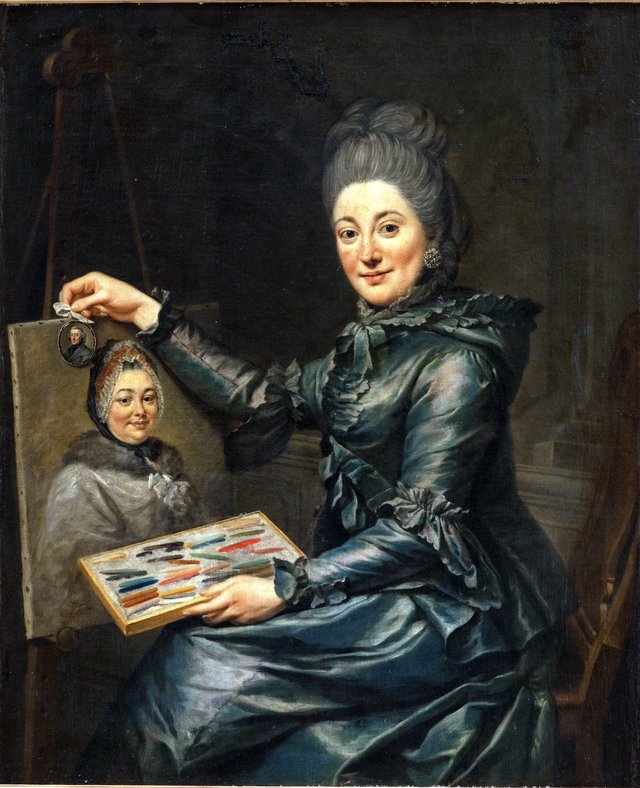 Portræt af kunstnerens datter Elisabeth, gift Lampe by Johann Georg Ziesenis