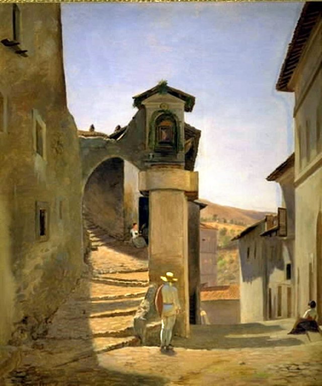 Gadeparti i Subiaco. Studie by Julius Friedlænder