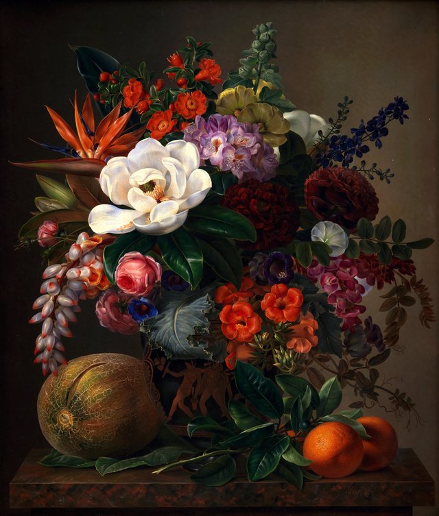 En vase med blomster by Johan Laurentz Jensen