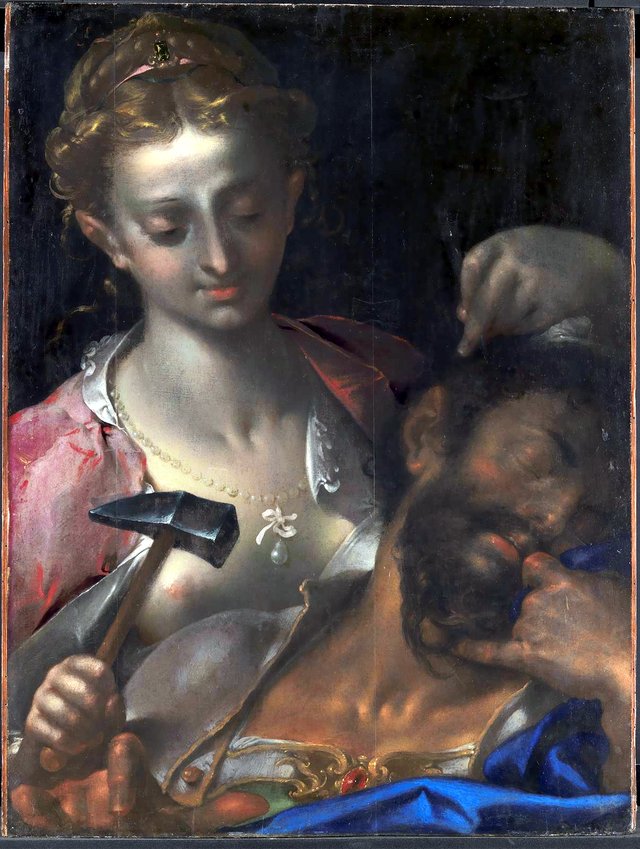 Jahel dræber Sisera by Bartholomeus Spranger