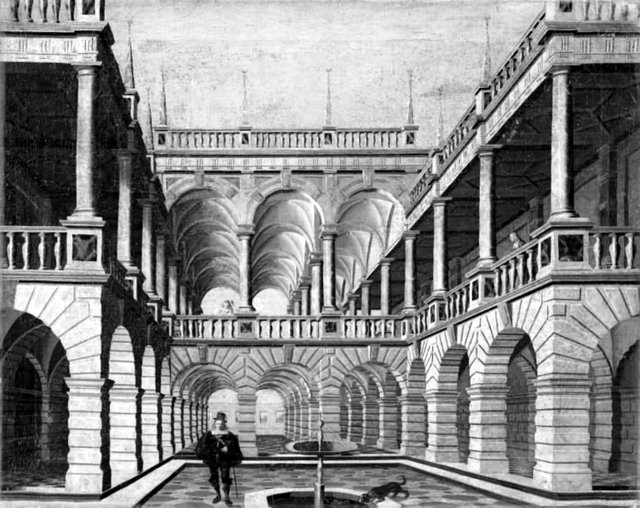 Gård med arkader by Gabriel Engels