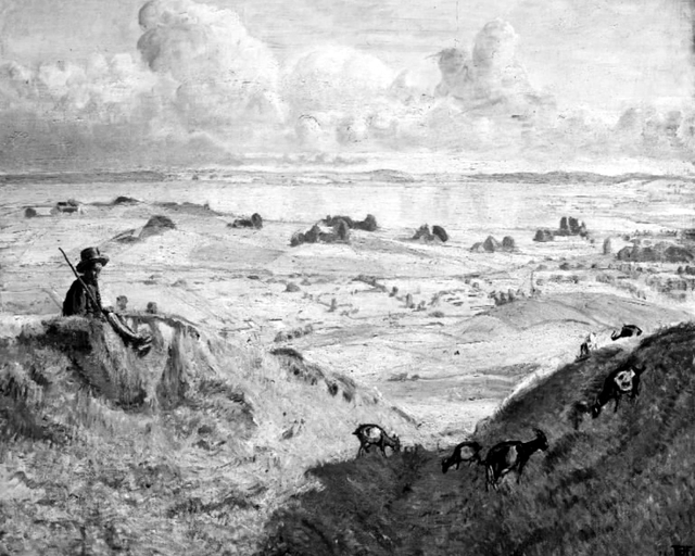Varm sommerdag i Tibirke Bakker med udsigt over Arresø by Poul Simon Christiansen