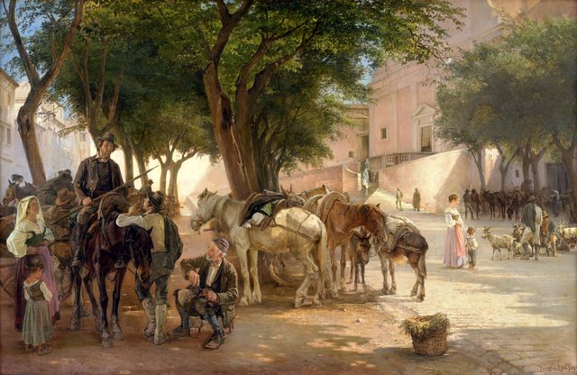 Ved Capucinerklostret i Rom by Edvard Petersen