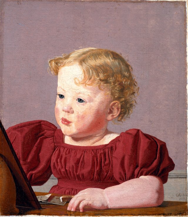 Ida Thiele, senere gift Wilde, som barn by Christen Købke
