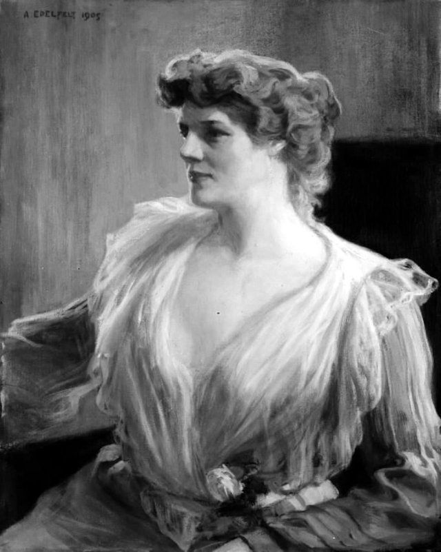 Portræt af Madame Suzanne Potre by Albert Edelfelt