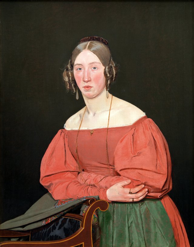 Cecilie Margrethe Petersen, født Købke, kunstnerens søster by Christen Købke