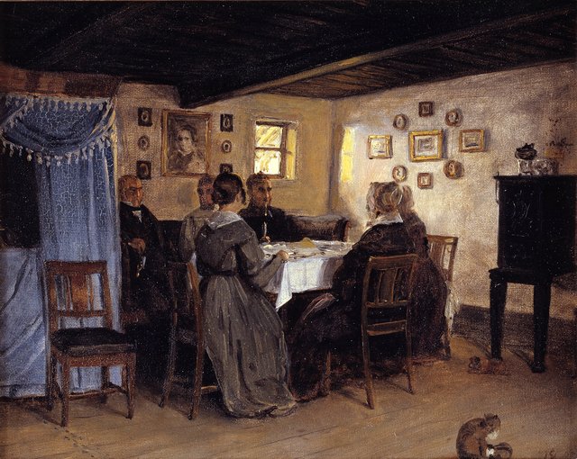 Stue i Vejby by P. C. Skovgaard