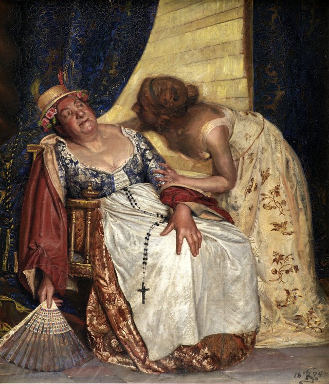 Julie og ammen by Kristian Zahrtmann