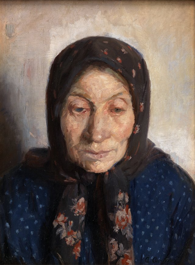 Gammel fiskerkone by Anna Ancher