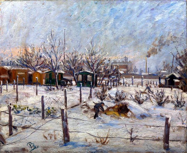 Vinter på Nørrebro by Peter Rostrup Bøyesen