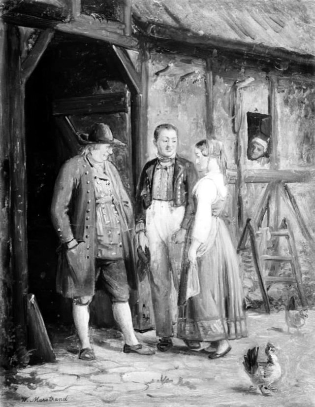 Kæresten præsenteres by Wilhelm Marstrand