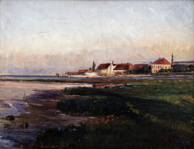 Kastrup Værk. Aftensol by Albert Gottschalk