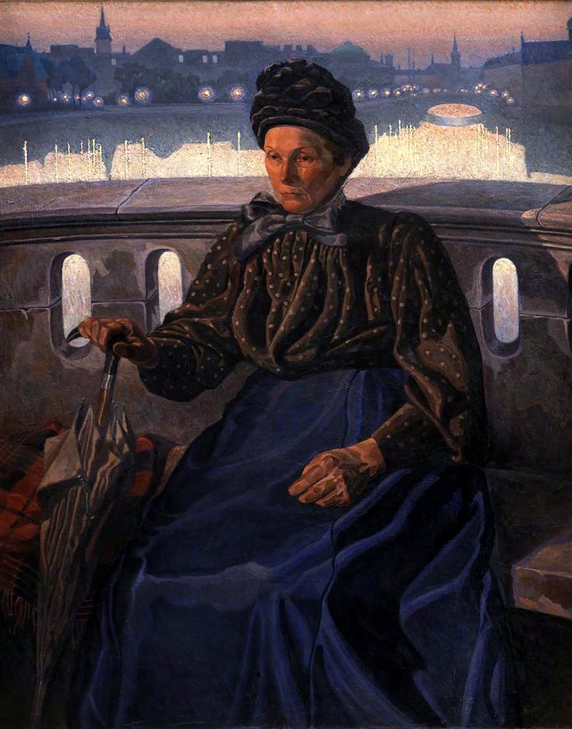 Kunstnerens moder by Edvard Weie