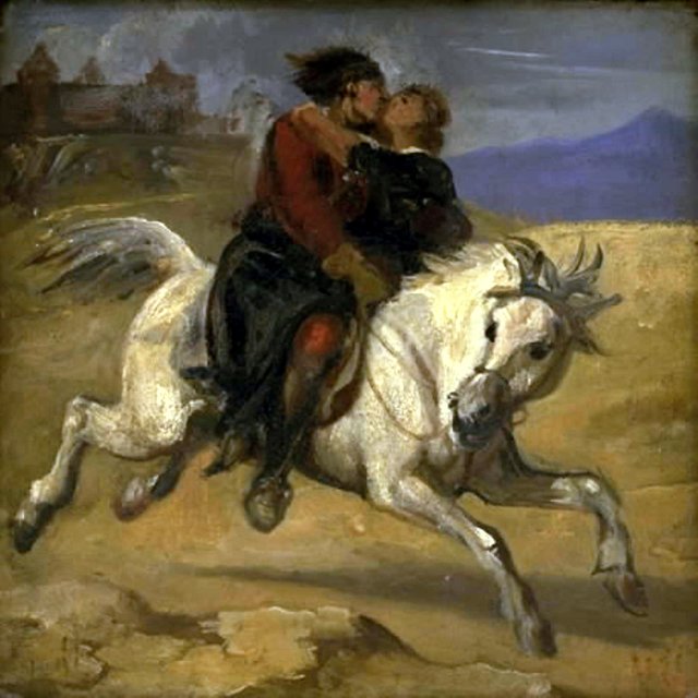 En bortførelsesscene by Wilhelm Marstrand